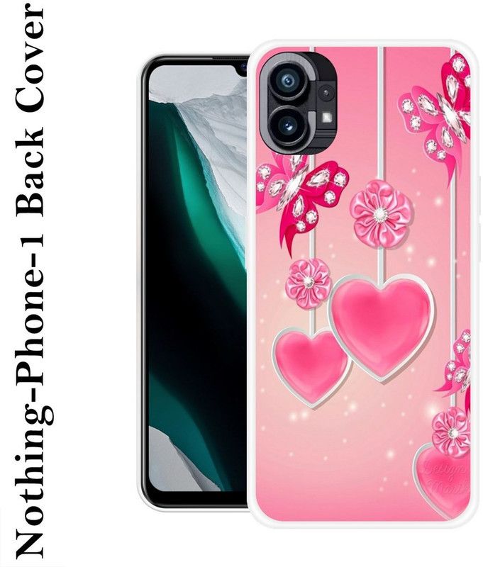 VITARO Back Cover for Nothing Phone 1  (Pink, White, Grip Case, Silicon, Pack of: 1)