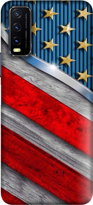 PNBEE Back Cover for vivo iQOO U1x - Flag Print  (Multicolor, Hard Case, Pack of: 1)