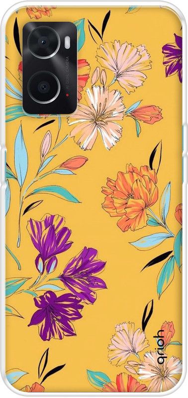 QRIOH Back Cover for Oppo A76  (Multicolor, Grip Case, Silicon, Pack of: 1)