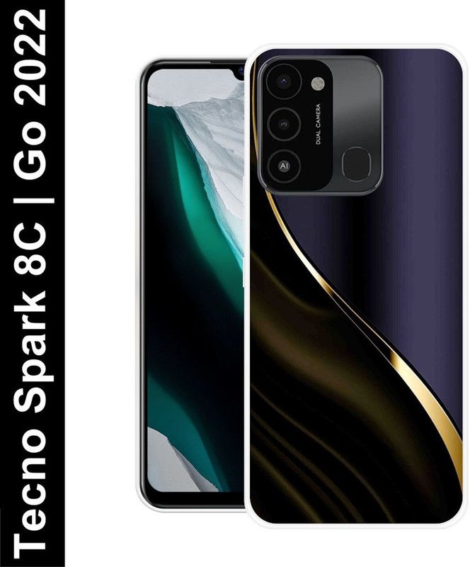 Aabra Back Cover for Tecno Spark 8C, Tecno Spark Go 2022  (Blue, Green, Flexible, Silicon, Pack of: 1)