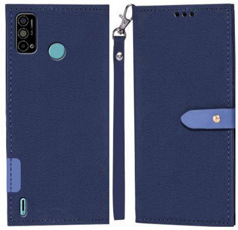 YAYAVAR Flip Cover for Tecno Spark Go 2021  (Blue, Grip Case, Pack of: 1)