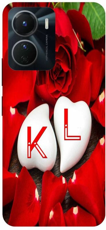 COVERJET Back Cover for VIVO Y16-K- L- NAME- LETTER- ROSE- LOVE  (Blue, Hard Case, Pack of: 1)
