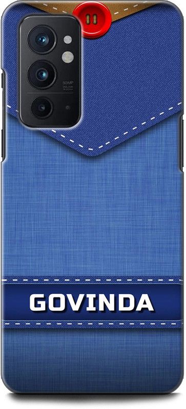 WallCraft Back Cover for OnePlus 9RT 5G GOVINDA NAME, G LETTER, BLUE, JEANS, ALPHABET, DESIGN  (Multicolor, Dual Protection)