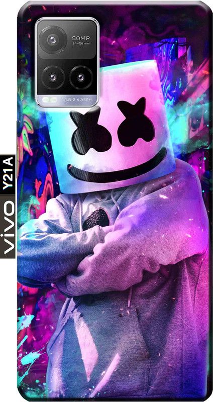 Rockerspot Back Cover for Vivo Y21A 2633  (Multicolor, Dual Protection, Silicon, Pack of: 1)