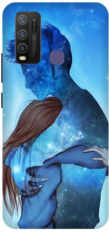 FRONK Back Cover for vivo Y50, vivo 1935, COUPLE, LOVE, CUTE, BOY, GIRL  (Blue, Hard Case, Pack of: 1)