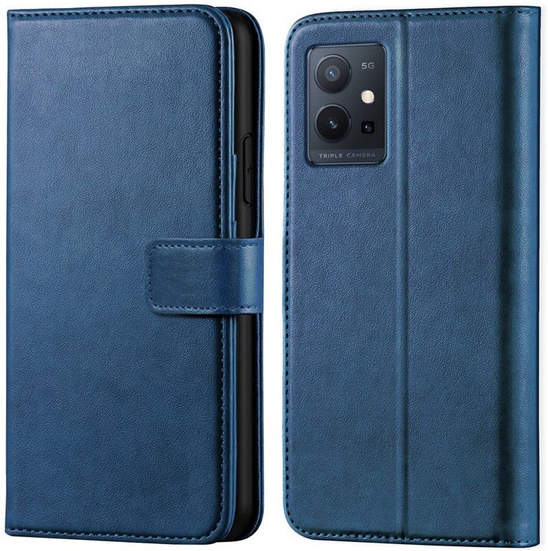 ponyta Flip Cover for Vivo T1  (Blue, Dual Protection, Pack of: 1)