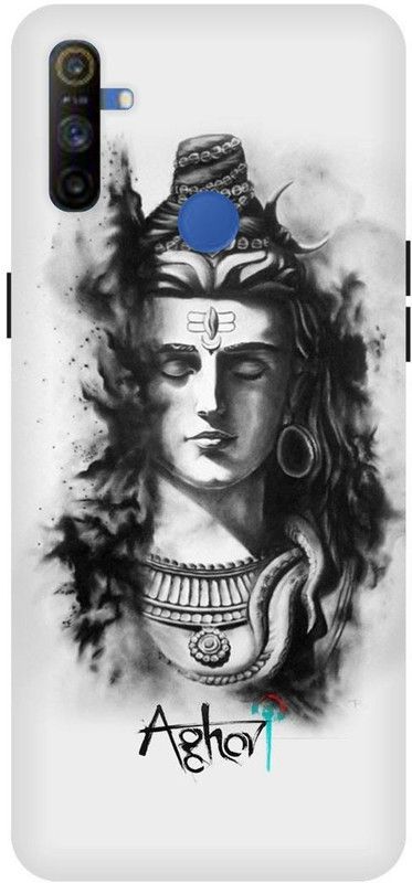 PICHKU Back Cover for NARZO 10A-RMX2020-SHIV,JI,SHIVA,SHAMBHU,MAHAKAL,BHOLENATH,TRISHOOL,OM,AGHORI,KEDARNATH  (Grey, Hard Case, Pack of: 1)