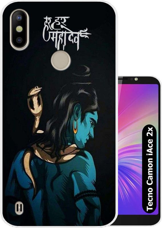 Hostprint Back Cover for Tecno Camon I Ace 2X  (Black, Blue, Flexible, Silicon, Pack of: 1)