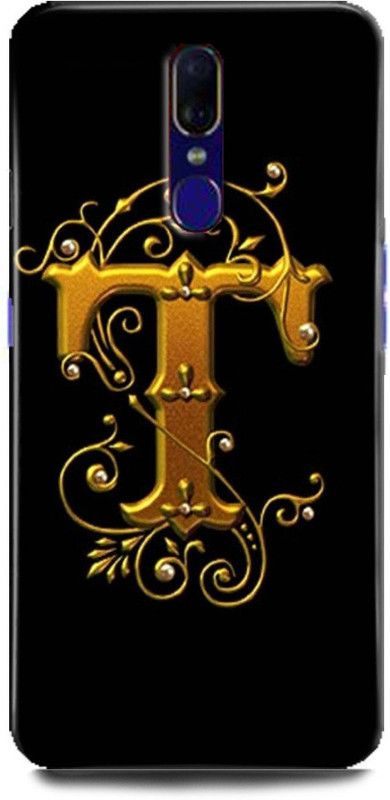 FIKORA Back Cover for OPPO F11/CPH1911 T LETTER PRINTED  (Multicolor, Hard Case)