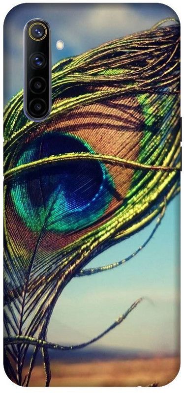 URCHIN Back Cover for Realme 6 mor pankh, Krishna ji, kanha, peacock feather, feather  (Multicolor, Shock Proof, Pack of: 1)