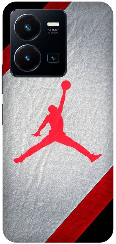 FRONK Back Cover for vivo Y35, V2205, JORDAN, SIGN, LOGO, DESIGN  (Red, Hard Case, Pack of: 1)