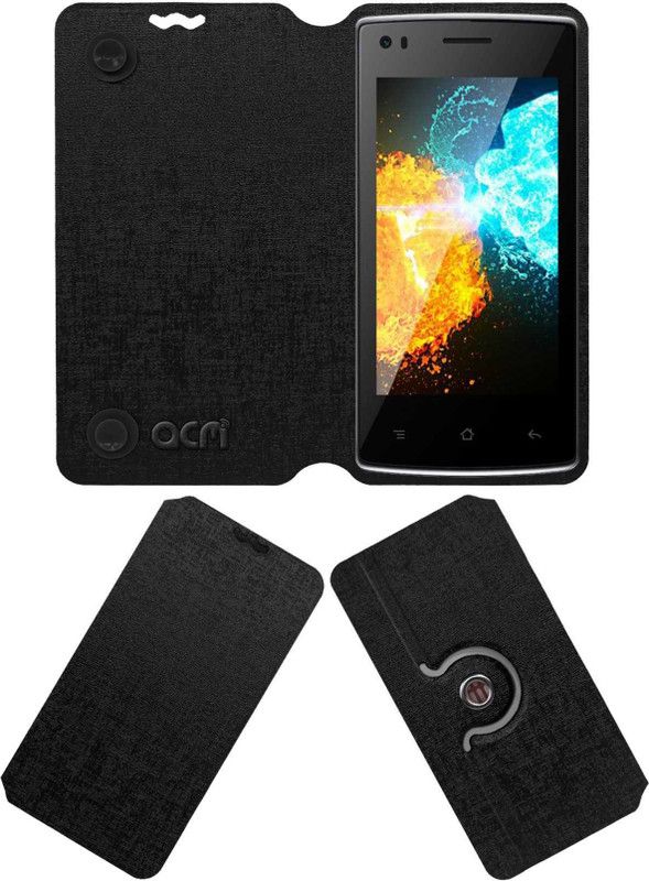 ACM Flip Cover for Rage Marvel  (Black, Cases with Holder, Pack of: 1)