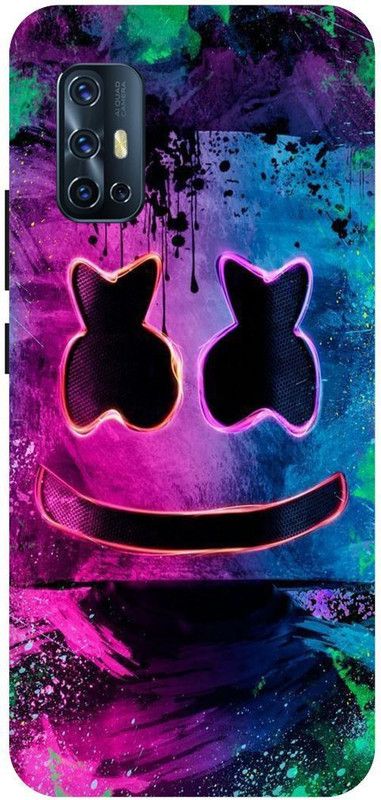 THE NARAYANA COLLECTIONS Back Cover for VIVO V17- 1919-MARSHMELLO,SMOKE,SMILE,NEON  (Multicolor, Hard Case, Pack of: 1)