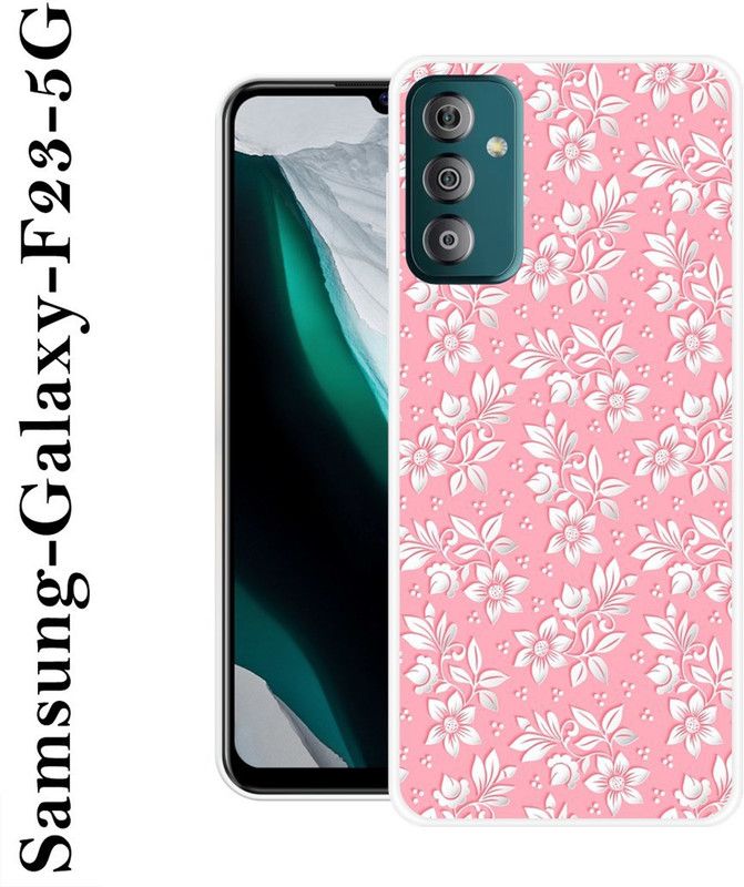 REDFLY Back Cover for Samsung Galaxy F23 5G  (Pink, White, Grip Case, Silicon)