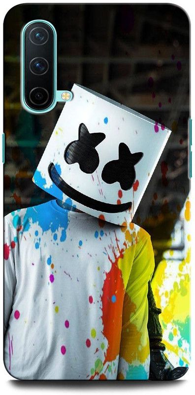 ORBIQE Back Cover for OnePlus Nord CE 5G MARSHMELLO, DJ, EDM, MUSIC, SMILEY, FUNNY  (Multicolor, Hard Case, Pack of: 1)