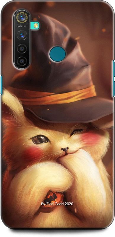 INDICRAFT Back Cover for Realme 5, RMX1911 PIKACHU, POKEMON, GAME ,CARTOON, ANIME  (Multicolor, Shock Proof)