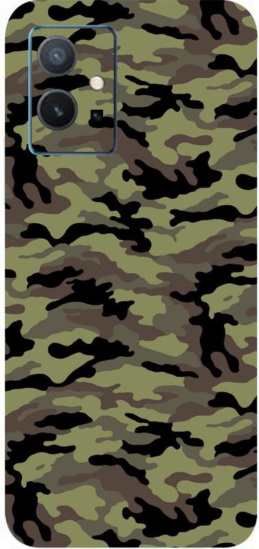 BugguSkin Vivo Y75 5G, vivo y75 5g Mobile Skin  (Ultra Super Camouflage Military Green Skin With High Mattte Finish.)