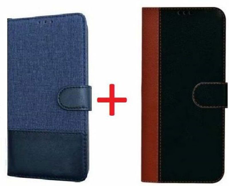 YuniKase Flip Cover for MOTOROLA Edge 30 Fusion  (Blue, Black, Shock Proof, Pack of: 2)