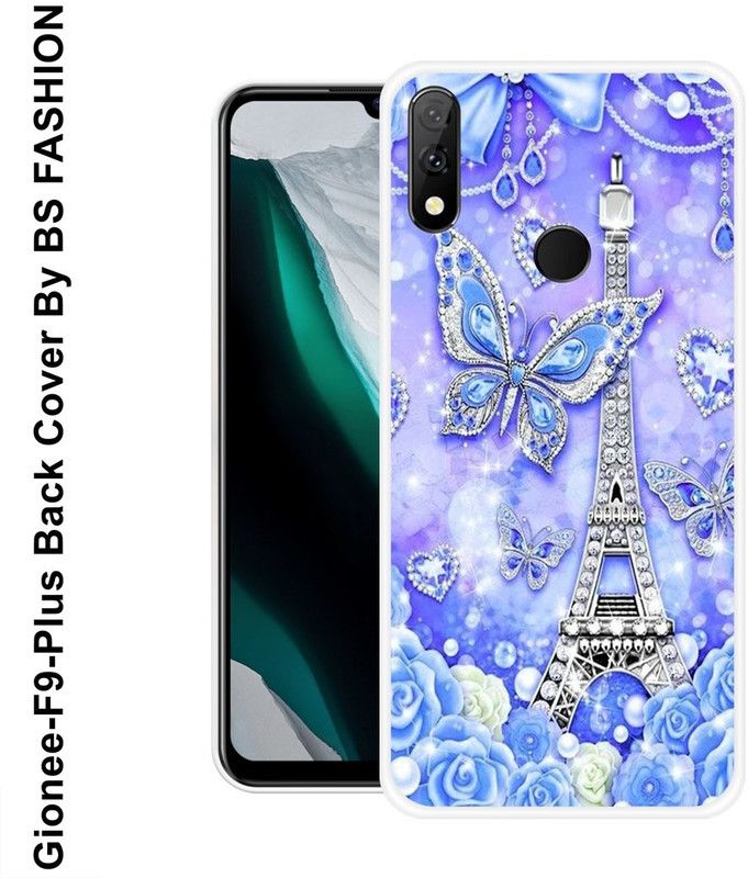 BSRAJ Back Cover for Gionee F9 Plus  (Purple, Silver, Silicon)