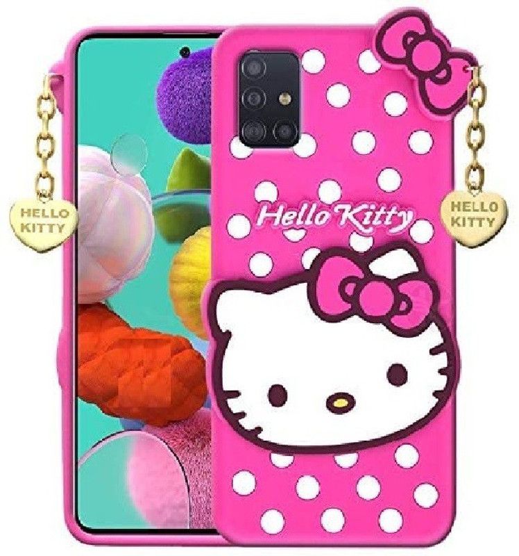 COVERBLACK Back Cover for Samsung Galaxy A51  (Pink, Grip Case, Silicon, Pack of: 1)