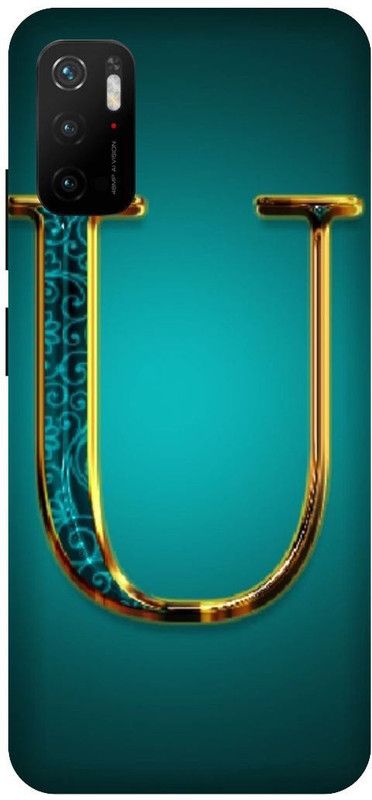 UMPRINT Back Cover for Redmi Note 10T 5G U U Latter Alphabet Printed Back Cover  (Multicolor, Hard Case, Pack of: 1)