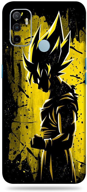 OggyBaba Oppo A53 Mobile Skin  (Goku Yellow Multicolor Skin With Ultra Matte Finish)