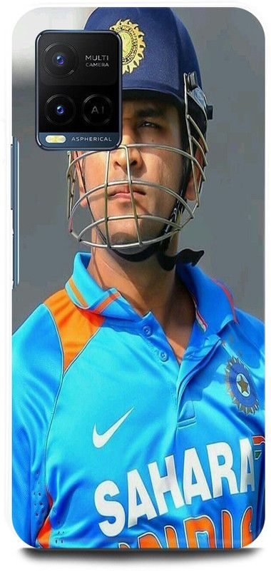 FIKORA Back Cover for Vivo Y21T, V2135, MS, DHONI, MAHENDRA, SINGH, DHONI, CSK, PLAYER  (Blue, Hard Case)