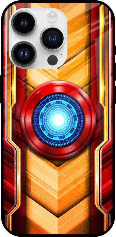 QRIOH Glass Back Cover for Apple iPhone 14 Pro  (Multicolor, Grip Case, Silicon, Pack of: 1)