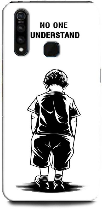 Afterglow Back Cover for Vivo Z1Pro  (Black, White, Shock Proof)