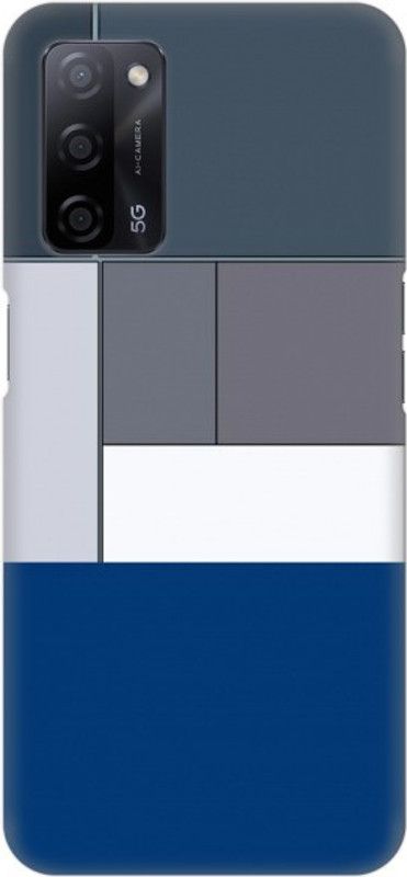COBIERTAS Back Cover for Oppo A55 5G  (Blue, White, Hard Case)