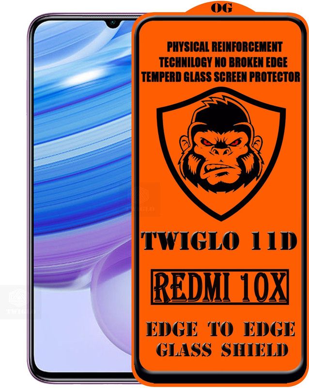 TWIGLO Edge To Edge Tempered Glass for REDMI 10X  (Pack of 1)