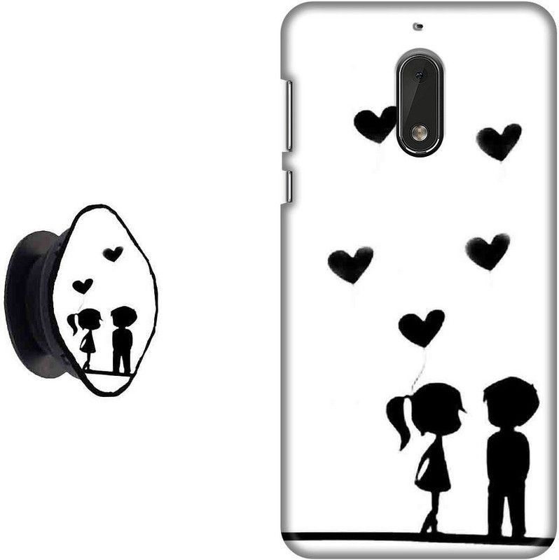 SPBR Back Cover for Nokia 6  (Black, White, Cases with Holder)