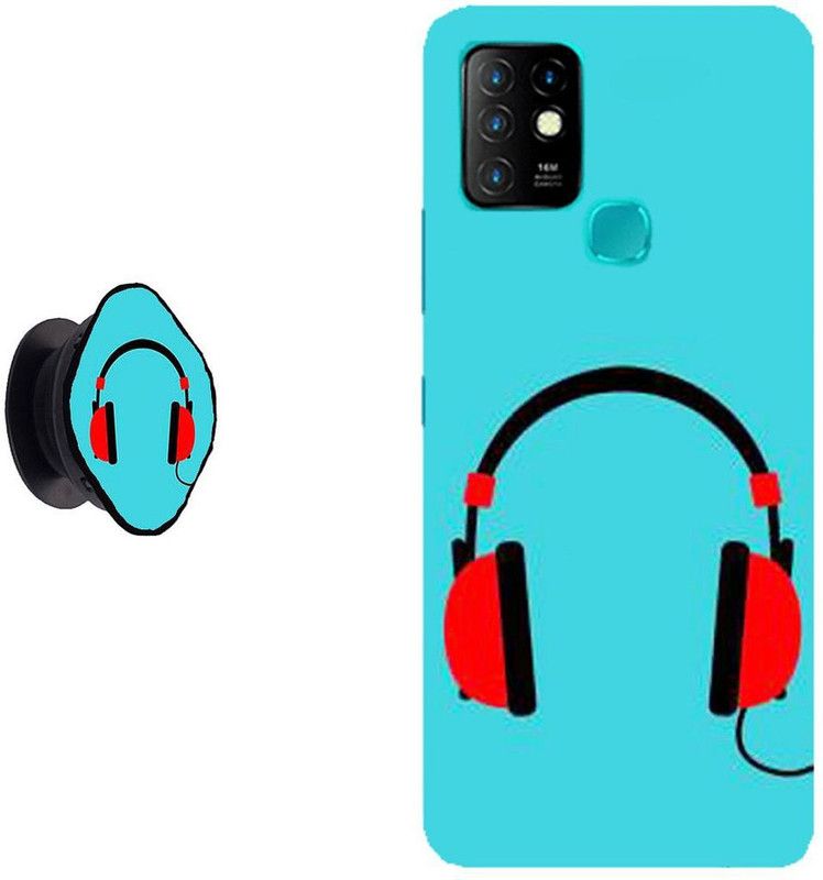 My Swag Back Cover for Infinix Hot 10  (Blue, Cases with Holder, Pack of: 2)