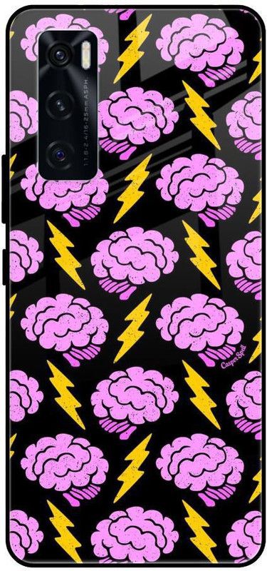 QRIOH Back Cover for Vivo V20 SE  (Black, Pink, Grip Case, Silicon, Pack of: 1)
