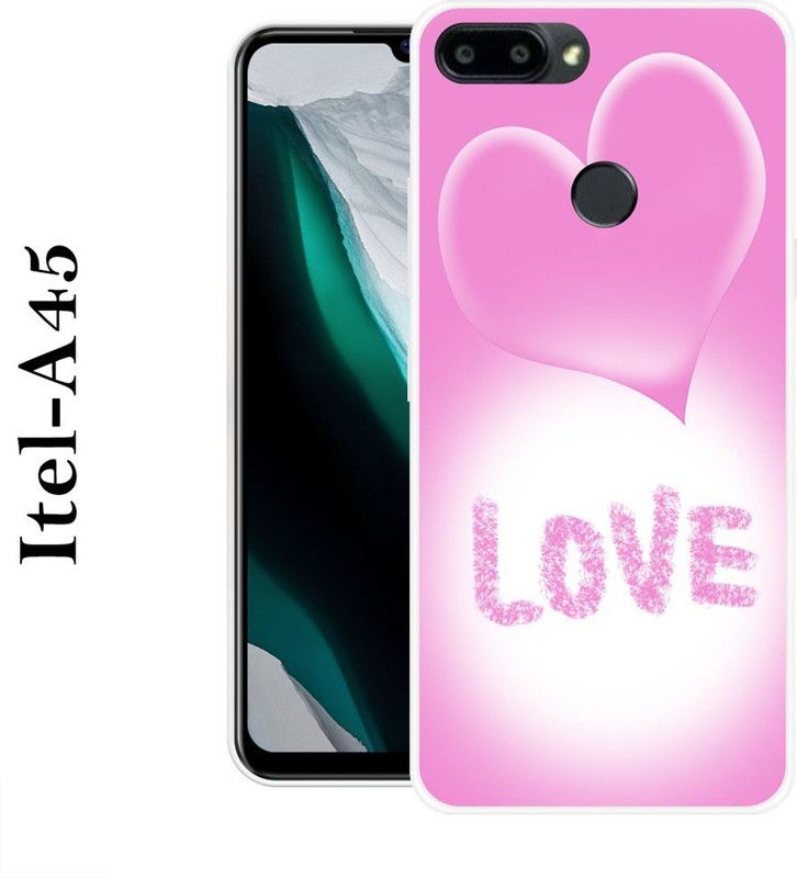 Sswastik Back Cover for Itel A45  (White, Pink, Silicon)