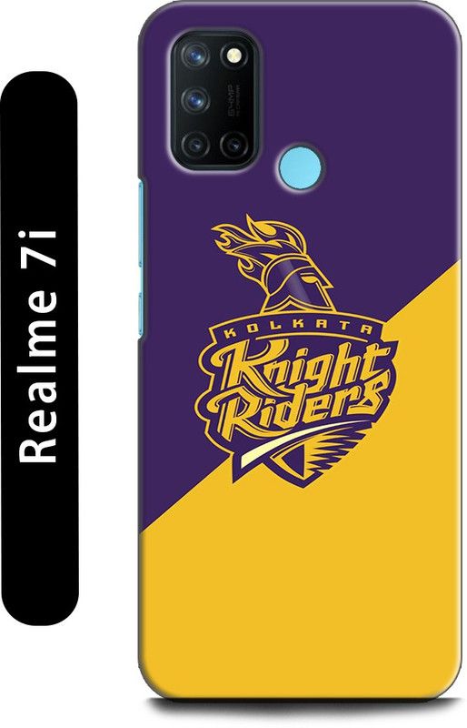 INDICRAFT Back Cover for Realme 7i, RMX2103 IPL, KOLKATA KNIGHT RIDERS, SPORTS, JERSEY, CRICKET  (Multicolor, Shock Proof, Pack of: 1)