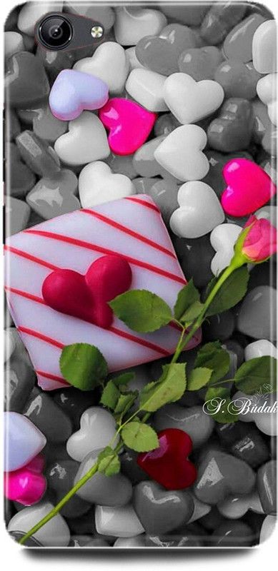 DIKRO Back Cover for vivo Y55L, LOVE, COUPLE, LOVERS, HEART, PINK, HEART  (Multicolor, Hard Case, Pack of: 1)