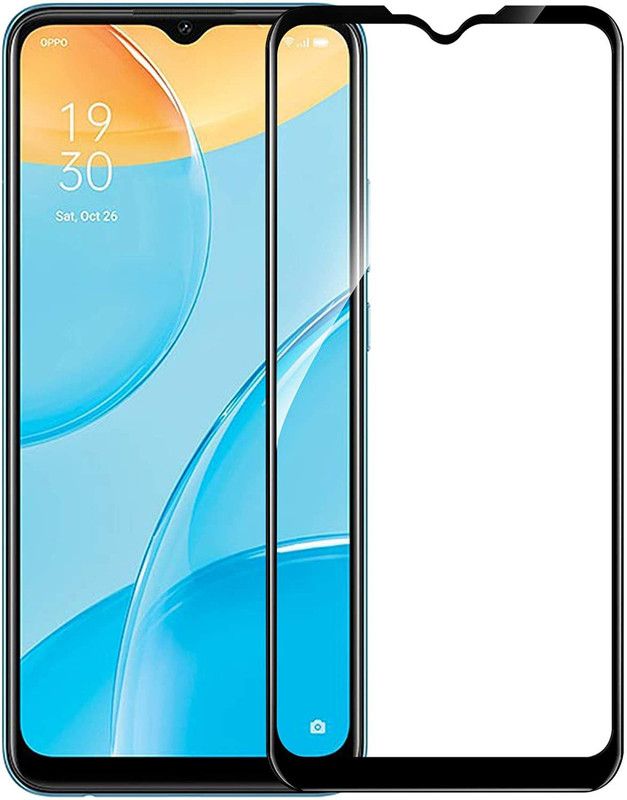 HIE POWER Edge To Edge Tempered Glass for OPPO A15 (Premium 11D 9H Full GlueBLACK Tempered Glass 11D )  (Pack of 2)