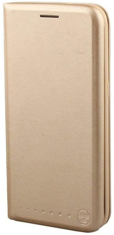 Elica Flip Cover for Samsung Galaxy On6  (Gold, Shock Proof, Pack of: 1)