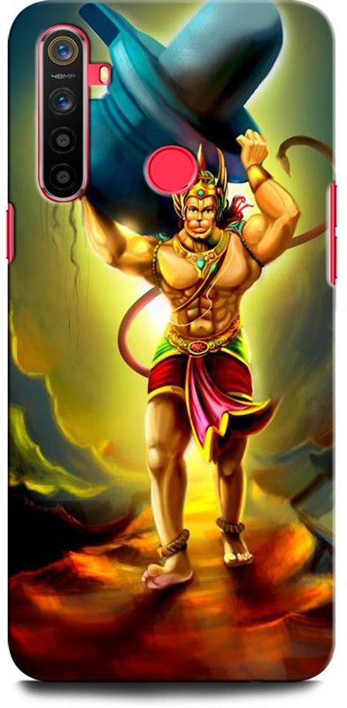 GRAFIQE Back Cover for Realme 5s HANUMAN JI , LORD HANUMAN, GOD, BAJRANGBALI  (Multicolor, Shock Proof, Pack of: 1)