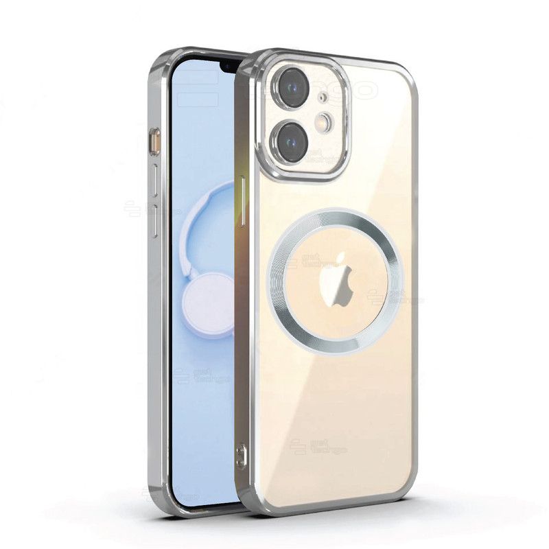 gettechgo Back Cover for iPhone 12  (Silver, Ring Case, Pack of: 1)
