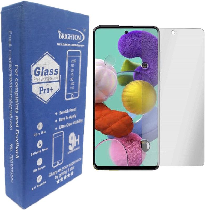 BRIGHTRON Screen Guard for A BRAND WORTH REMEMBERING Tempered Glass Screen Guard for Samsung Galaxy A51 - Matte Impossible Fiber Film Guard Full Screen Coverage Except Edges  (Pack of 1)