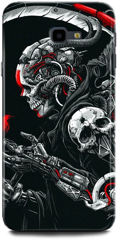 WallCraft Back Cover for SAMSUNG Galaxy J4 Plus DEATH MACHINE, SKULL, DRAGON, DARK  (Multicolor, Dual Protection, Pack of: 1)