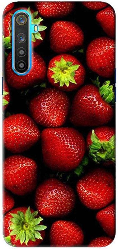NDCOM Back Cover for Realme 6 Pro Strawberry Printed  (Multicolor, Hard Case, Pack of: 1)