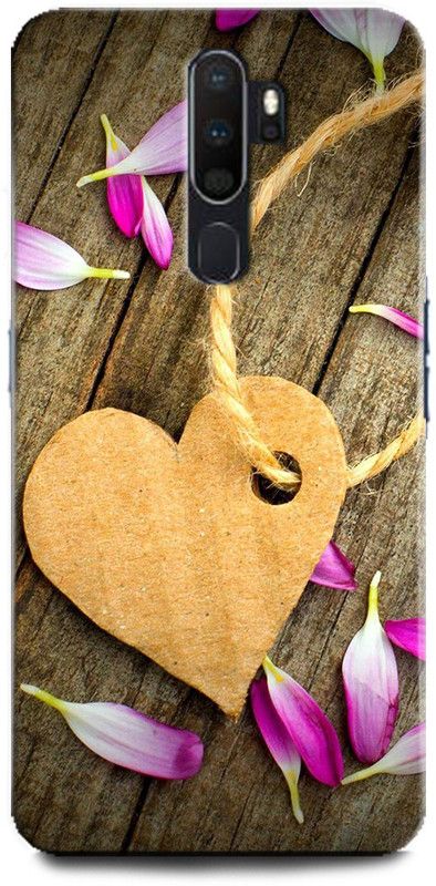 WallCraft Back Cover for OPPO A9 2020 / CPH1937 HEART, WOODEN HEART, LOVE, WOOD, ABSTRACT ART  (Multicolor, Dual Protection, Pack of: 1)
