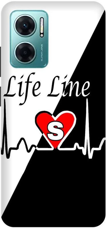 FRONK Back Cover for REDMI 11 Prime 5G, S, NAME, LETTER, ALPHABET, LIFELINE  (Black, Hard Case, Pack of: 1)