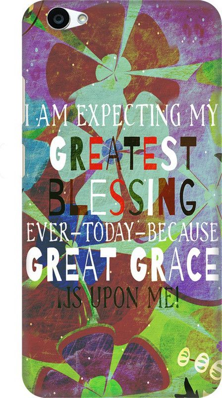 Coberta Case Back Cover for VIVO Y55S I am expecting my greatest blessing ever today because great grace is upon me Design Back Case For VIVO Y55S By Coberta  (Multicolor, Pack of: 1)