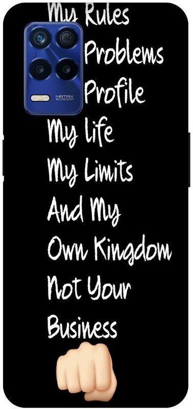 Bluvver Back Cover for Realme 8s 5G , RMX3381, Printed My Life,My Rules Back Cover  (Multicolor, Hard Case, Pack of: 1)