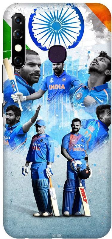 3D U PRINT Back Cover for Infinix HOT 8, X650C Kohli,MS Dhoni,rohit sharma  (Blue, Waterproof, Pack of: 1)