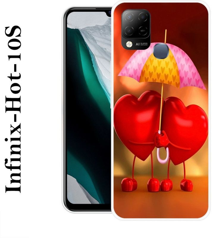 SUPERCASE Back Cover for Infinix Hot 10s  (Red, Silicon)